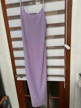 SHEIN Lavender Sparkle Midi Slip Dress